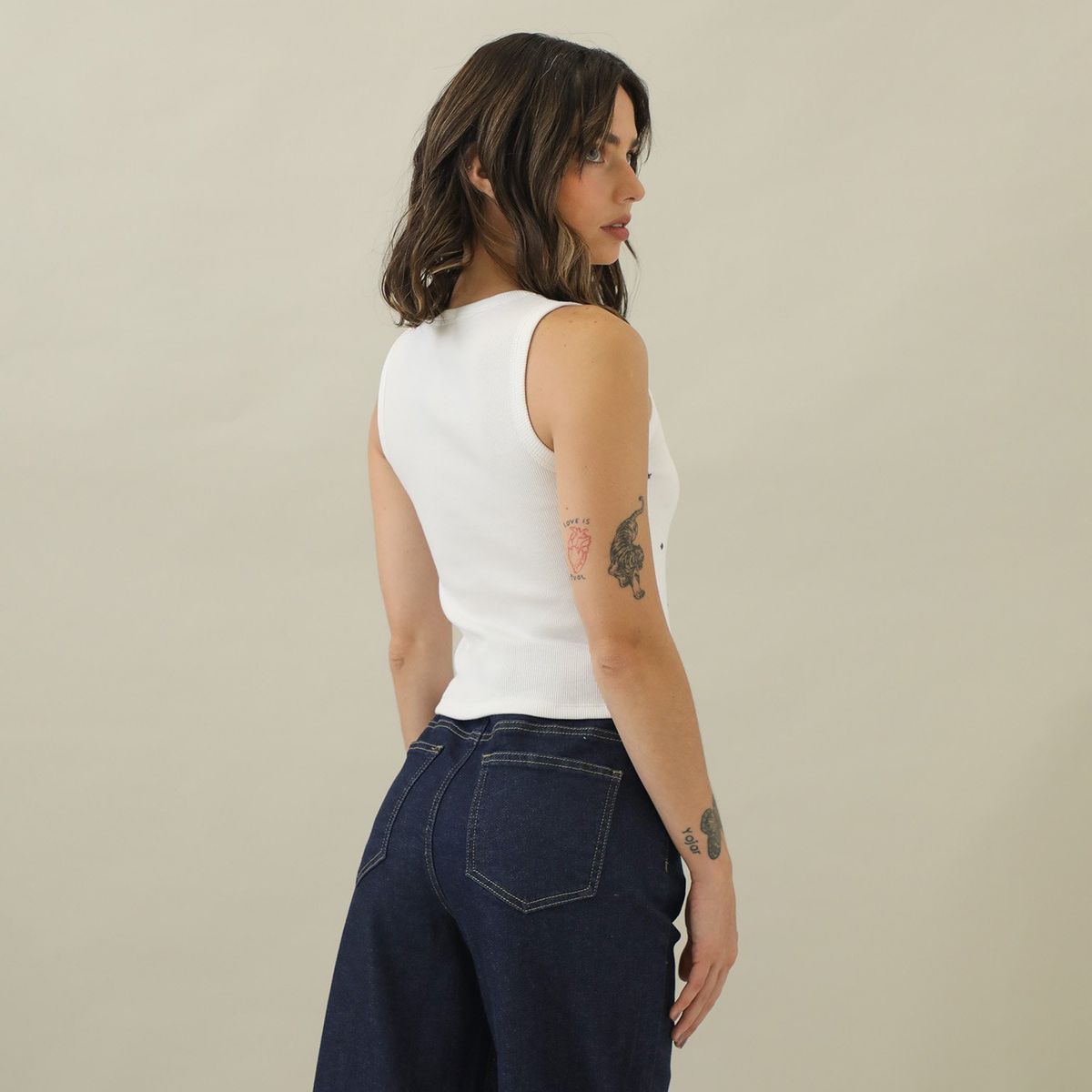 DENIMLAB - Top Sin Mangas Algodón Mujer Denimlab
