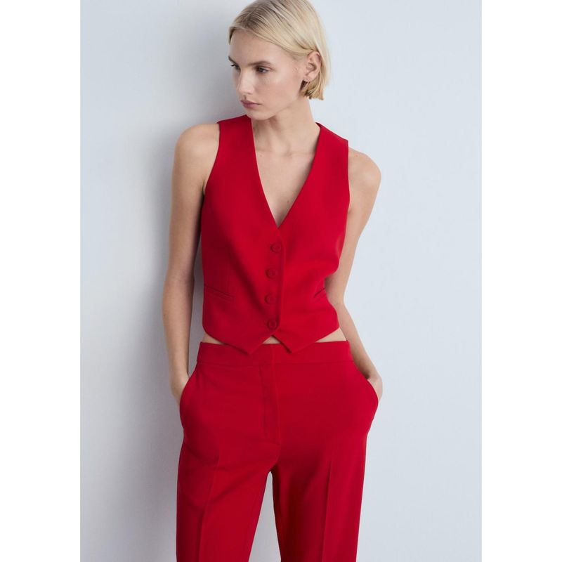 MANGO - Chaleco Casual Mujer Mango