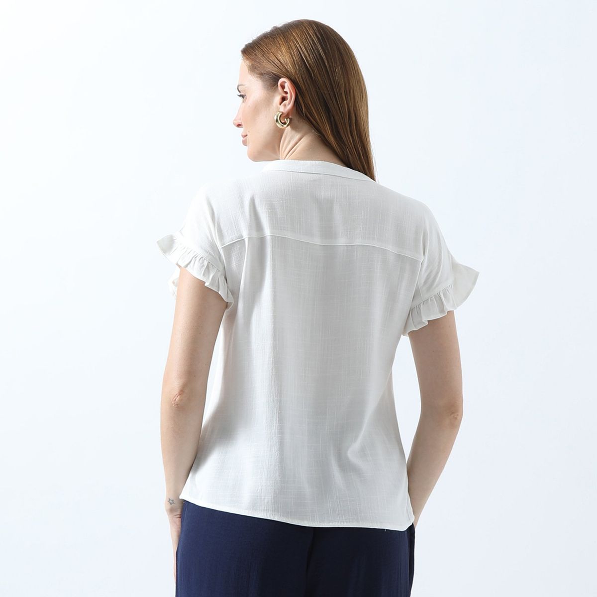 NEWPORT - Blusa Manga Corta Casual Mujer Newport