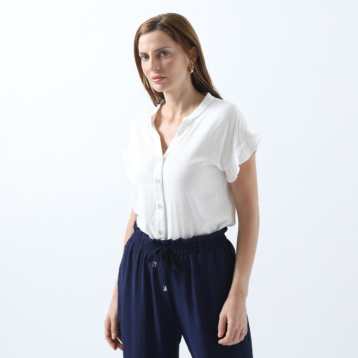 NEWPORT - Blusa Manga Corta Casual Mujer Newport