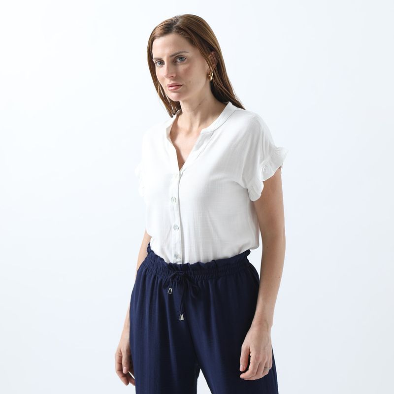 NEWPORT - Blusa Manga Corta Casual Mujer Newport