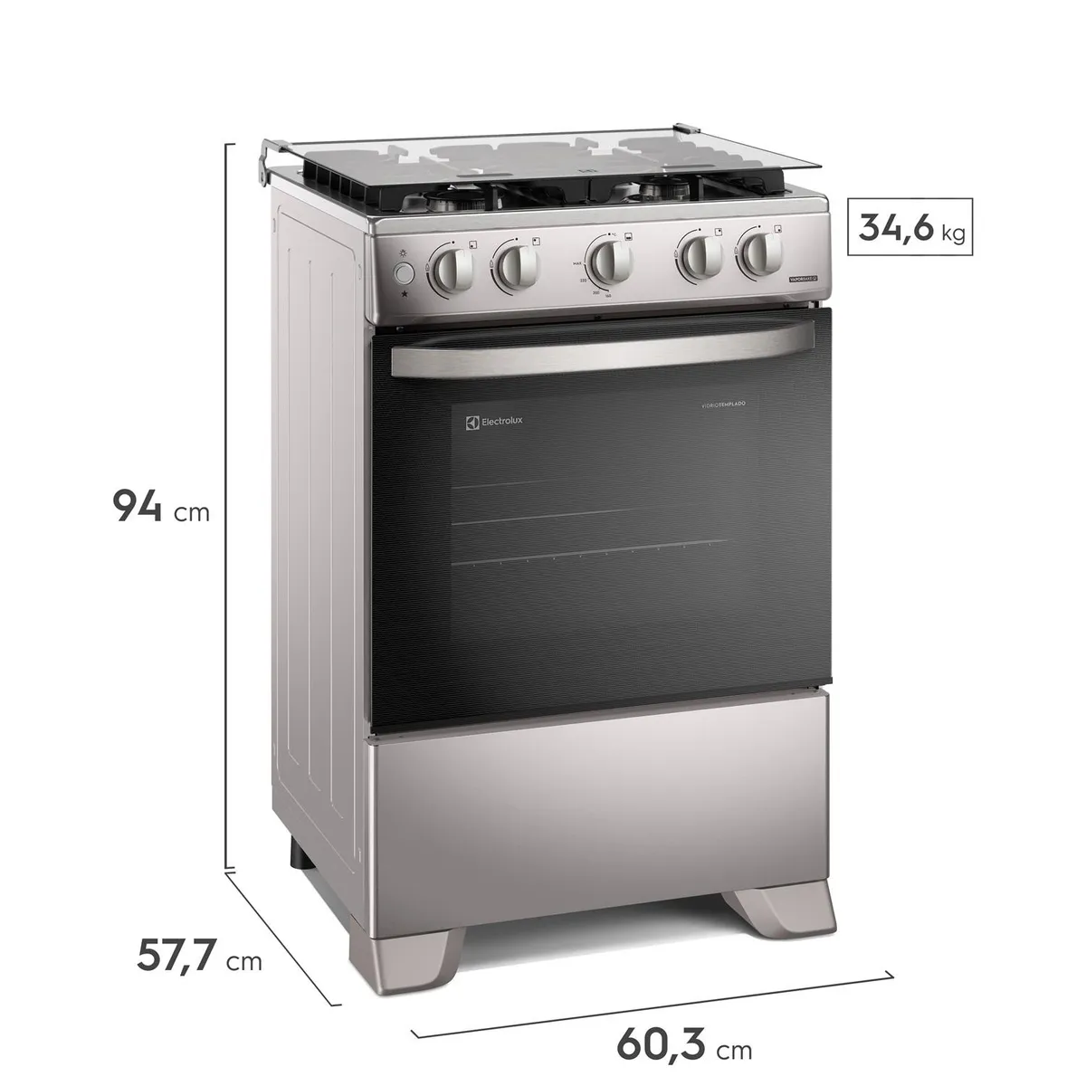 ELECTROLUX - Cocina a Gas 4 Quemadores 60cm FE4ISR