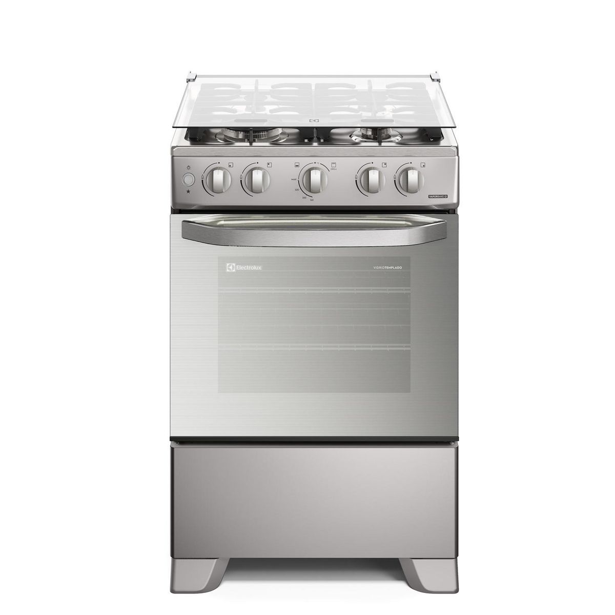 Electrolux - Cocina Electrolux 4 Quemadores Efficient VaporBake y Triple Llama Silver FE4PMR