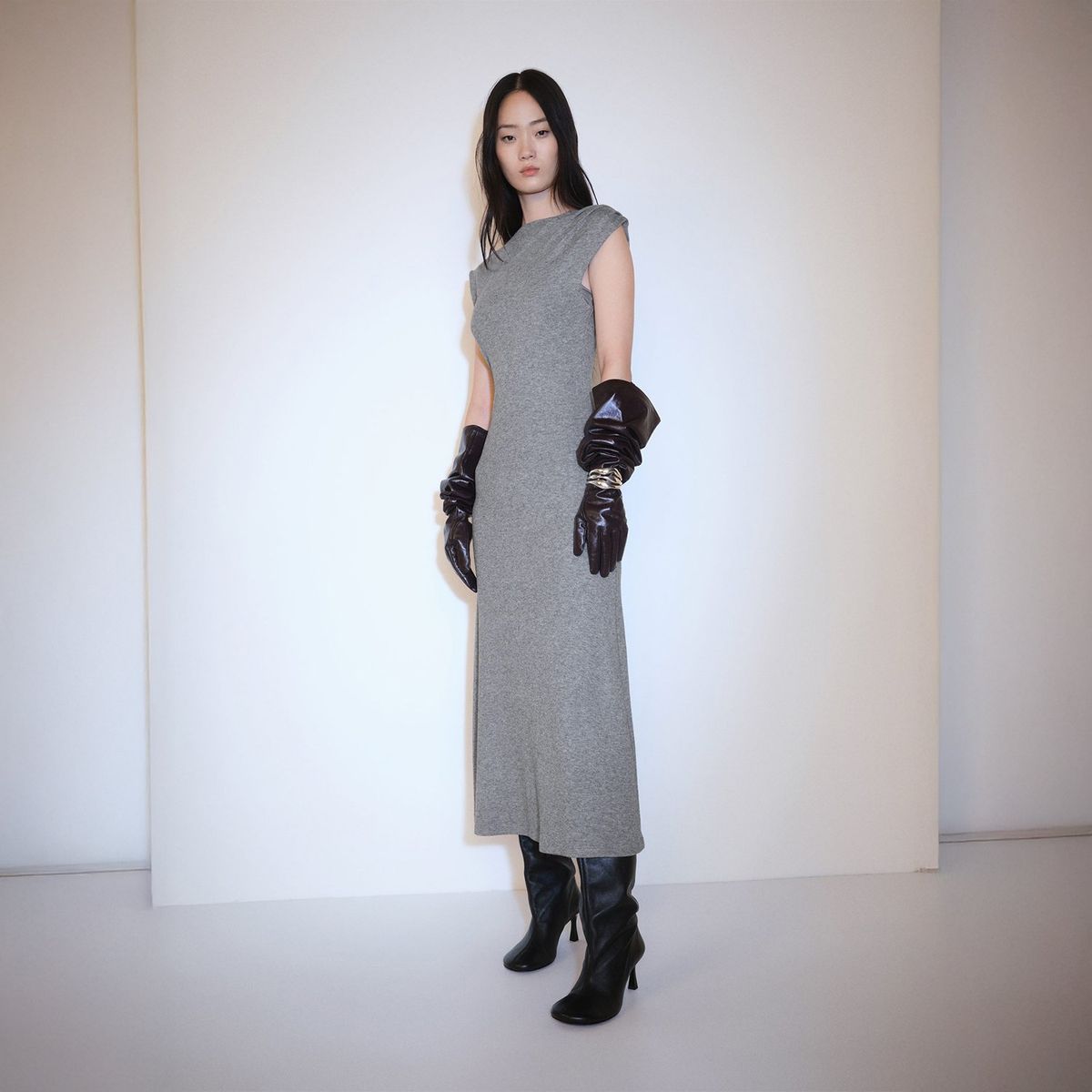 MANGO - Vestido Basilo Largo Mujer Mango