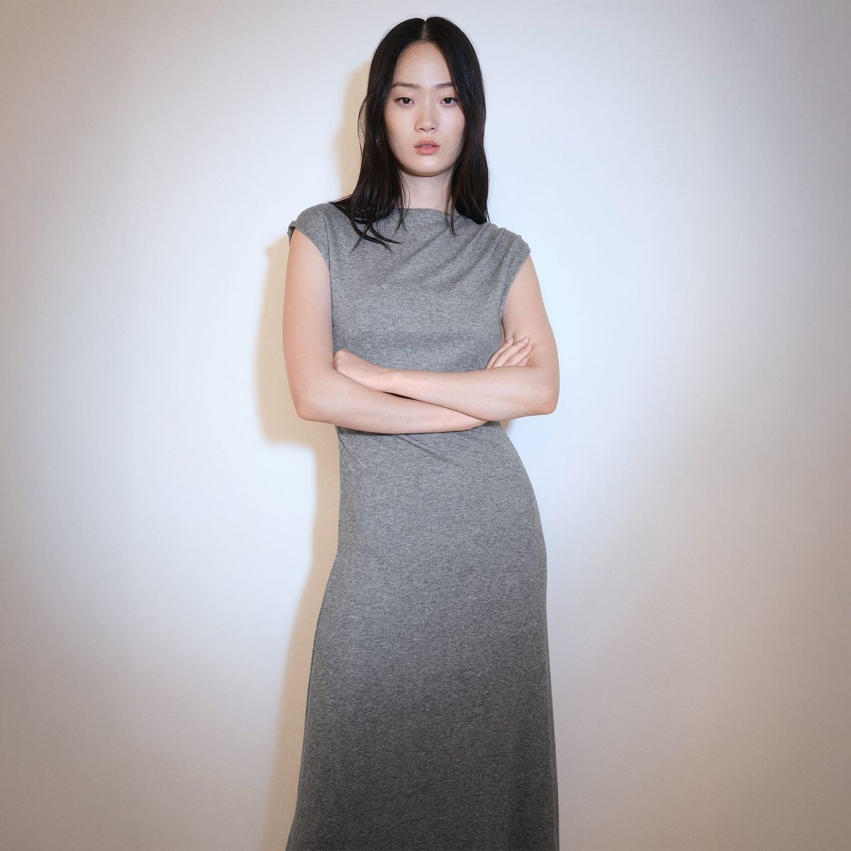 MANGO - Vestido Basilo Largo Mujer Mango