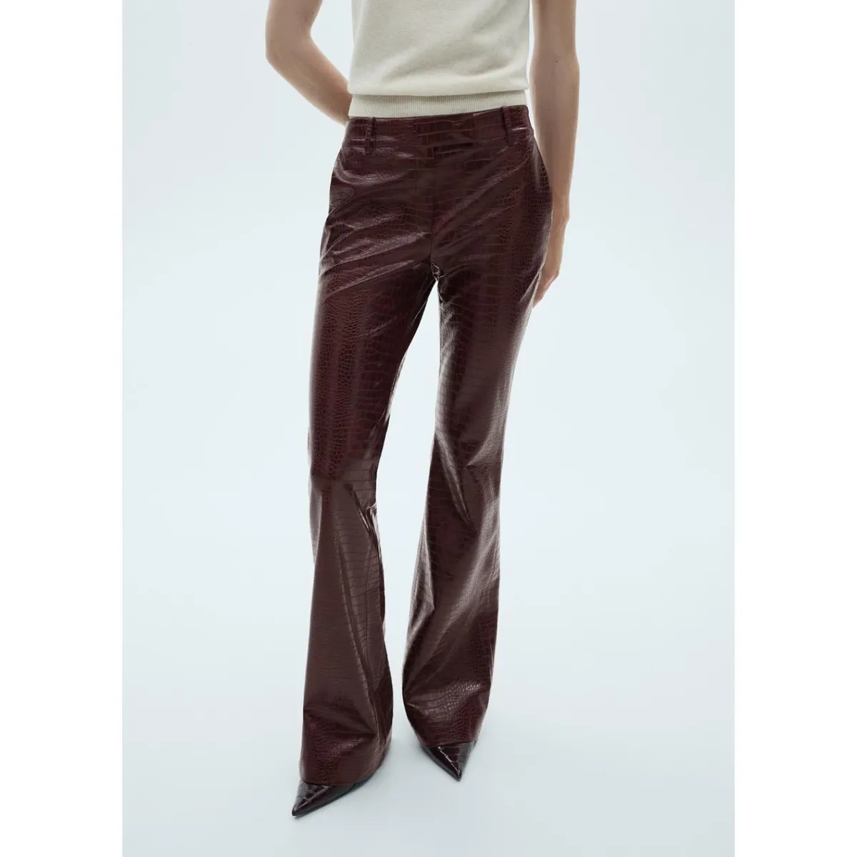 MANGO - Pantalón Flare Casual Mujer Mango