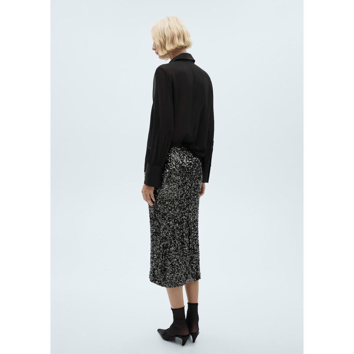 MANGO - Camisa Manga Larga Casual Mujer Mango