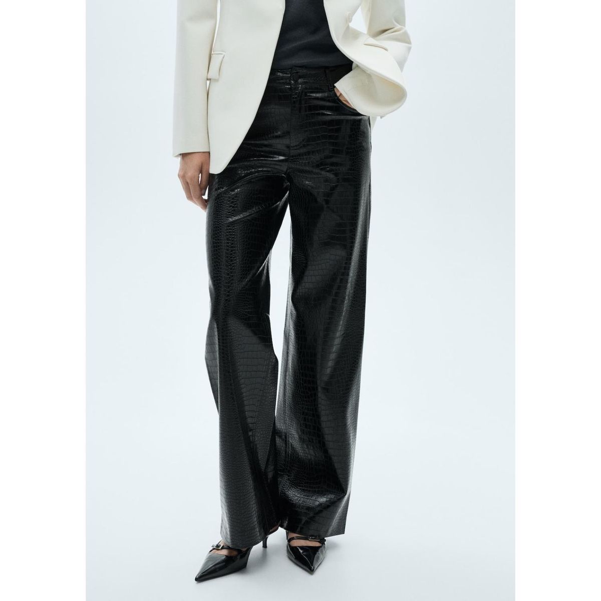 MANGO - Pantalón Straight Casual Mujer Mango