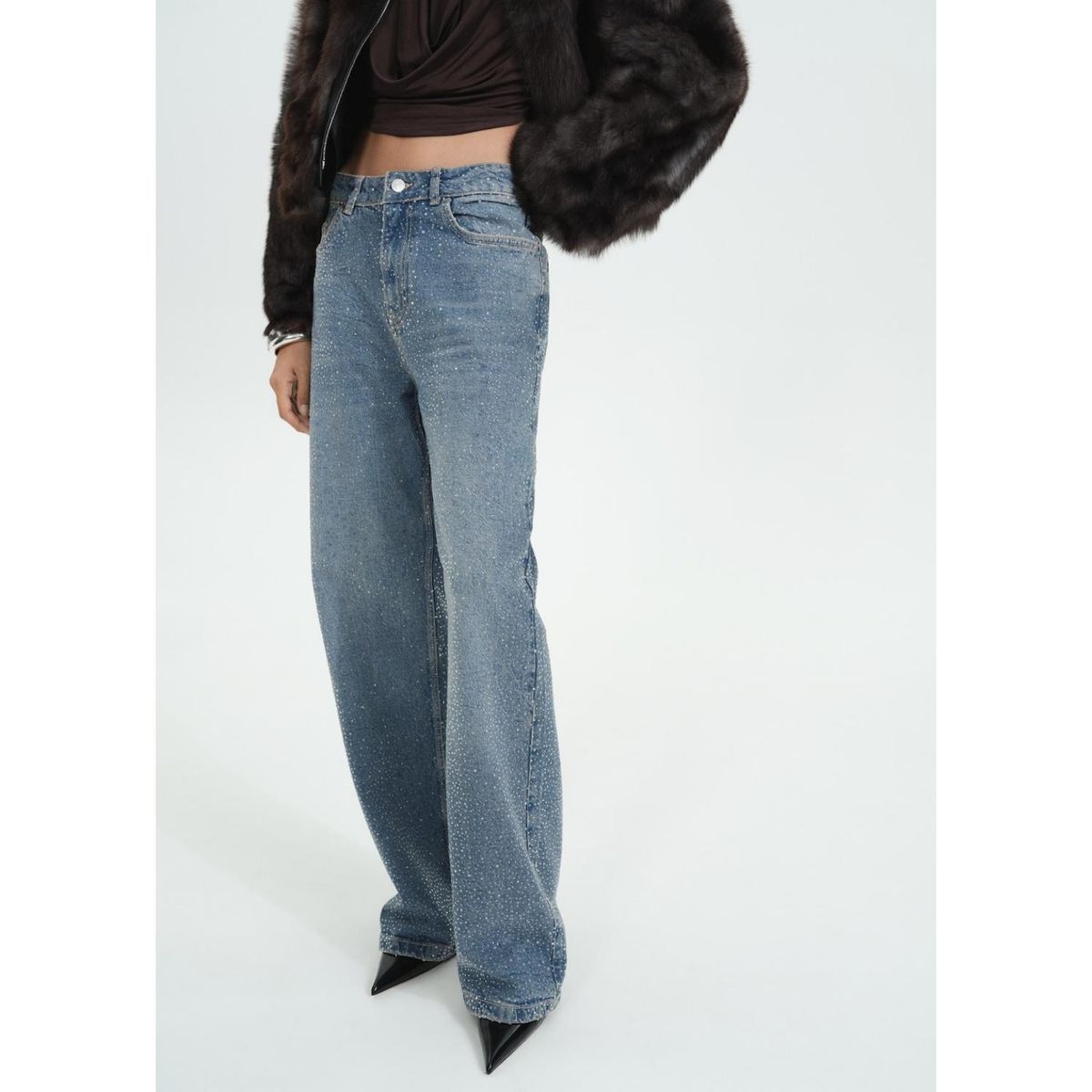 MANGO - Jean Straight Algodón Mujer Mango