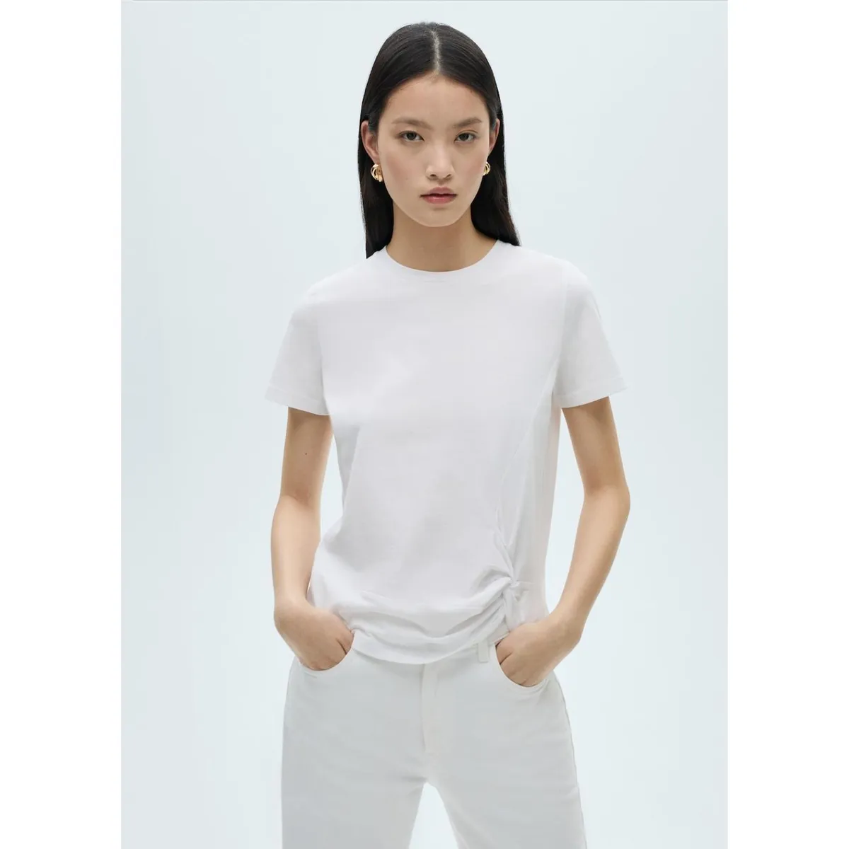 MANGO - Polo Manga Corta 100% Algodón Mujer Mango