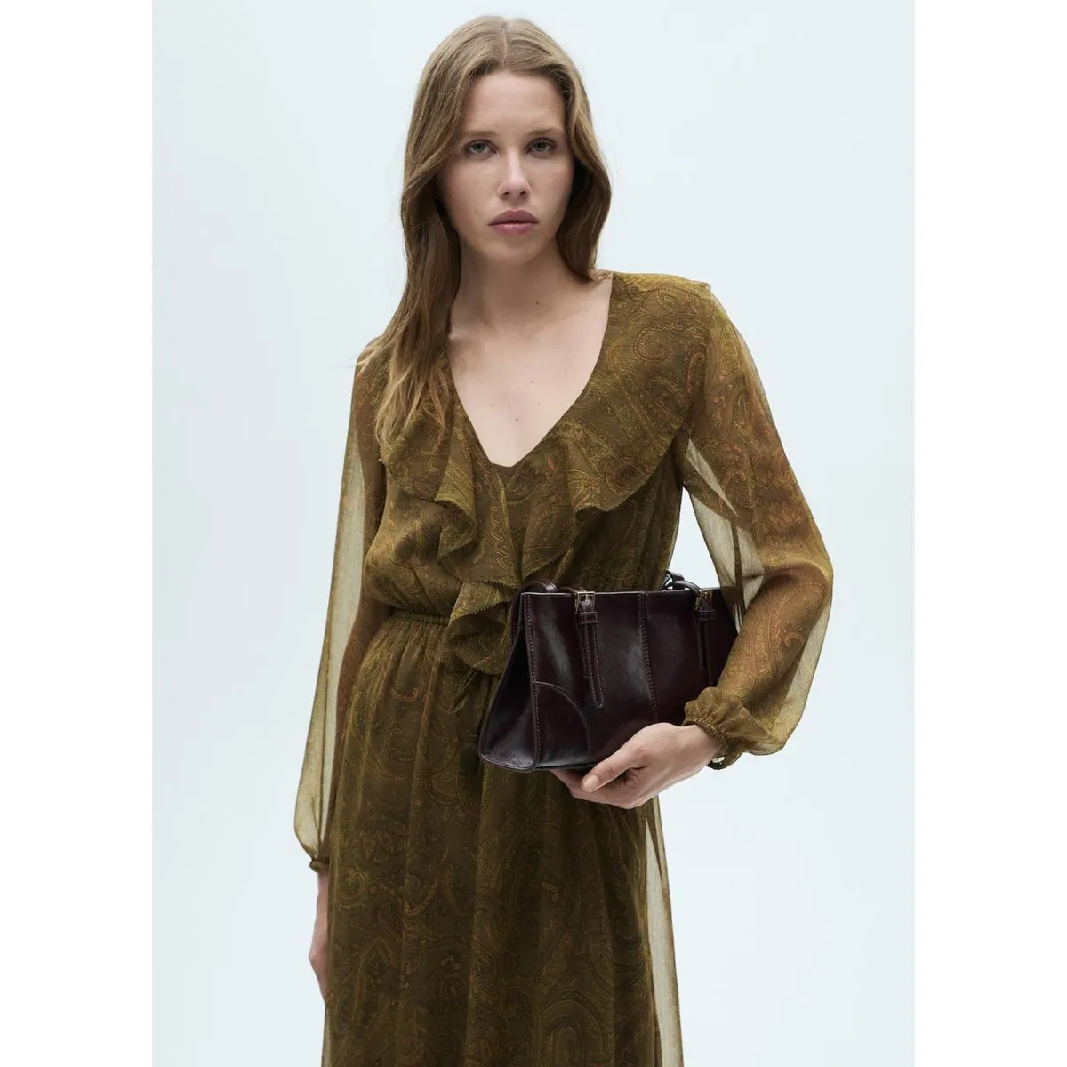 MANGO - Vestido Largo Casual Mujer Mango