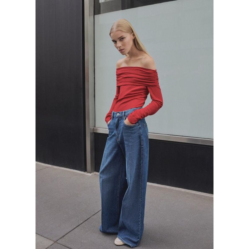 MANGO - Blusa Manga Larga Casual Mujer Mango