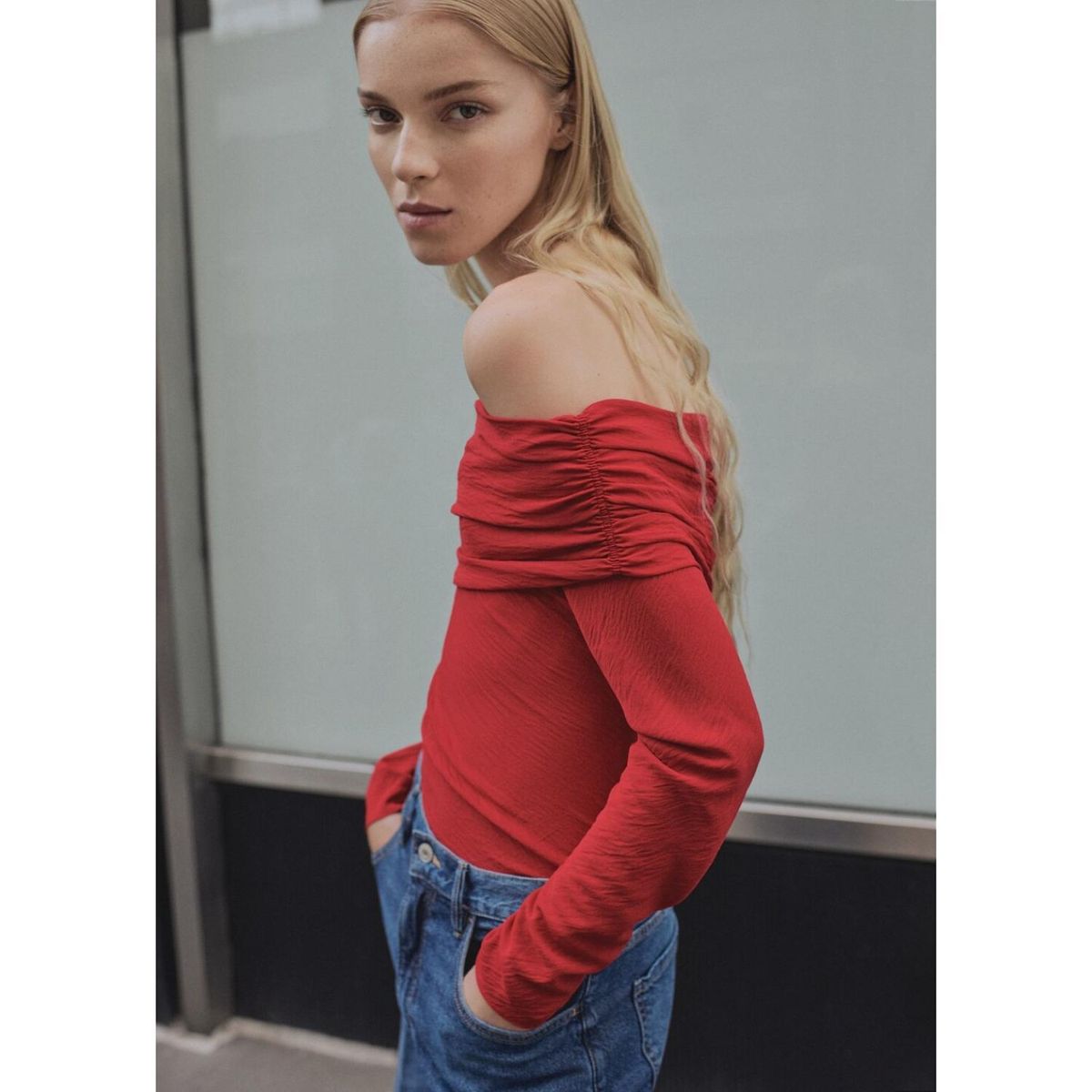 MANGO - Blusa Manga Larga Casual Mujer Mango