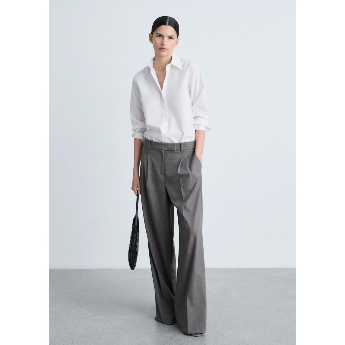 MANGO - Camisa Manga Larga Algodón Mujer Mango