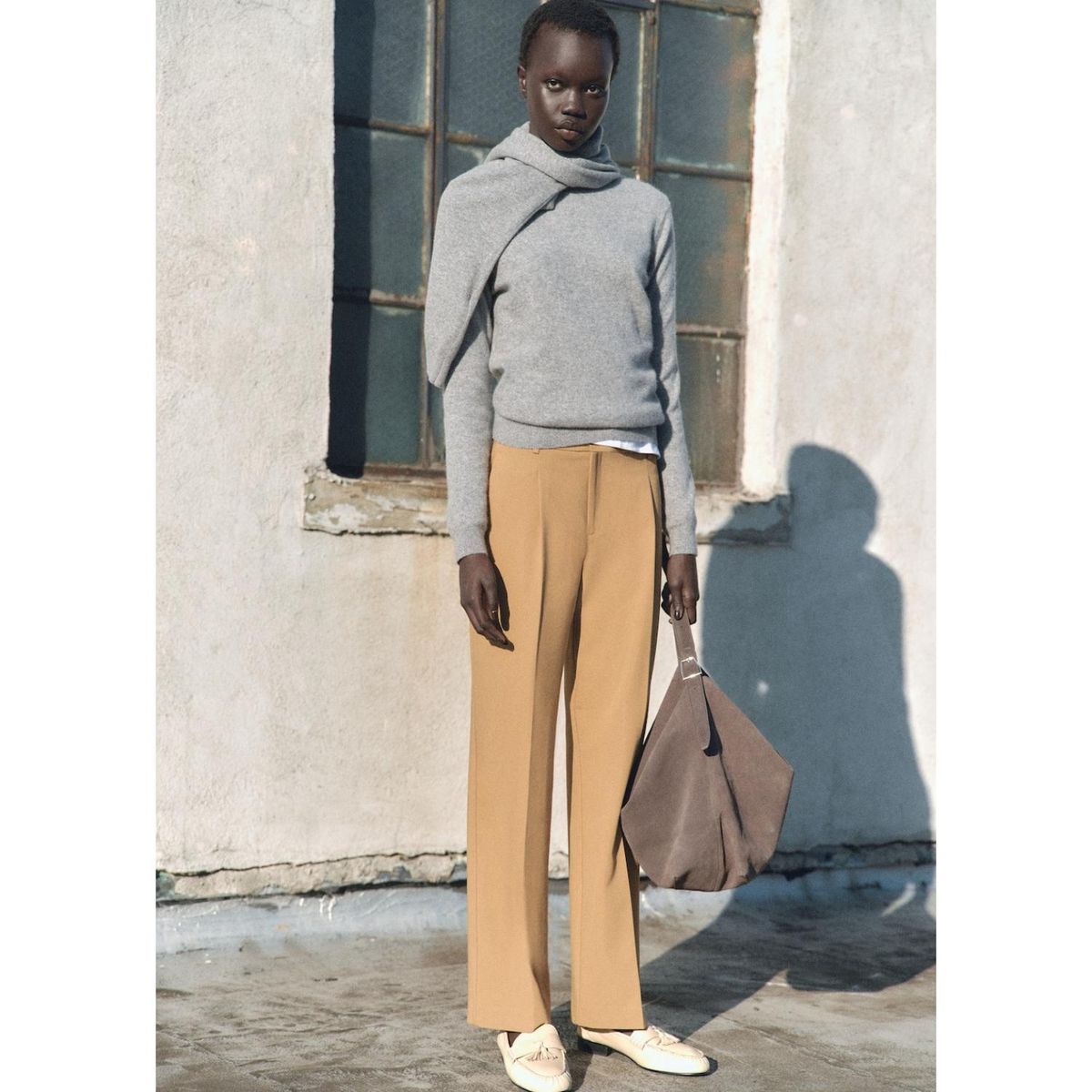 MANGO - Pantalón Recto Casual Mujer Mango