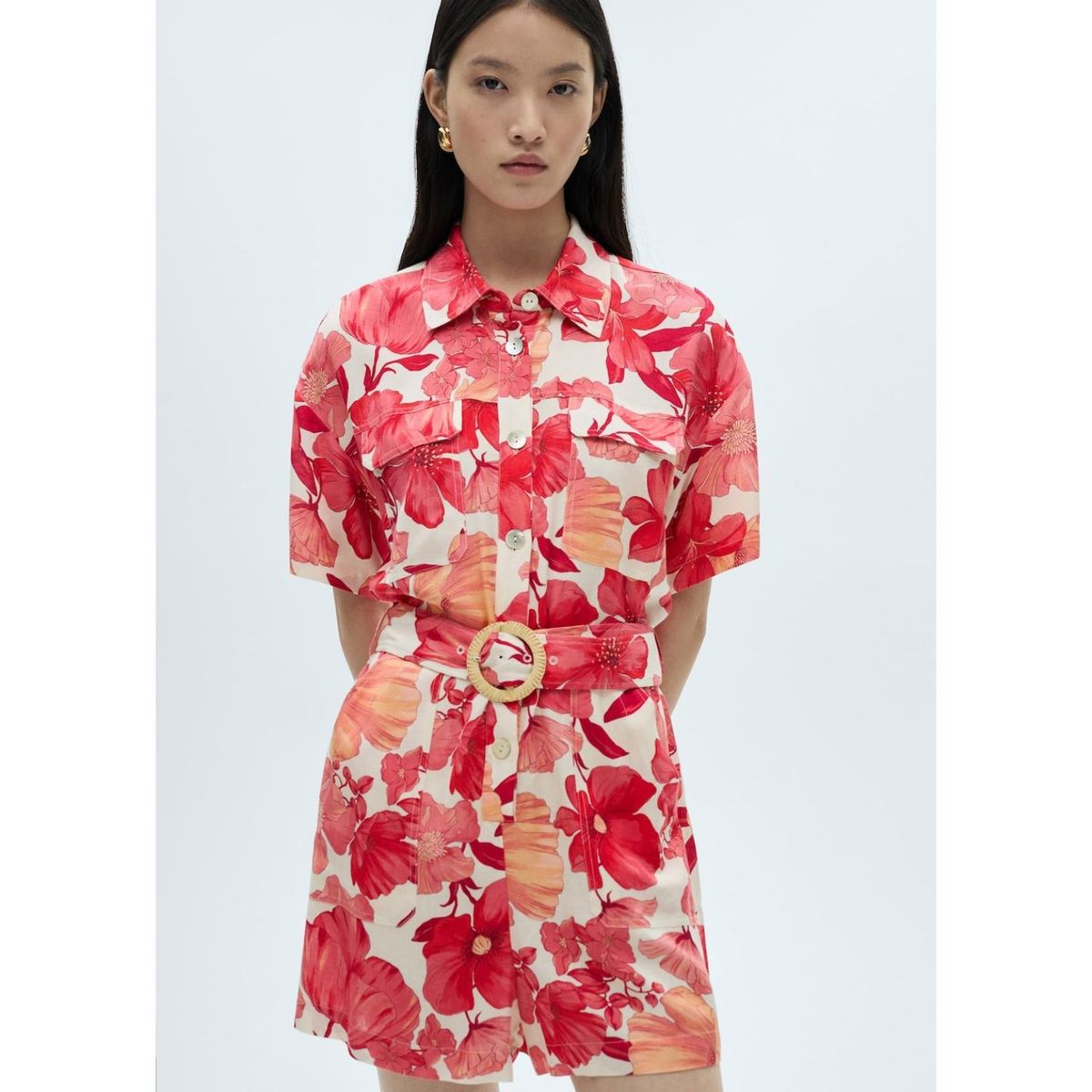 MANGO - Enterizo Casual Mujer Mango