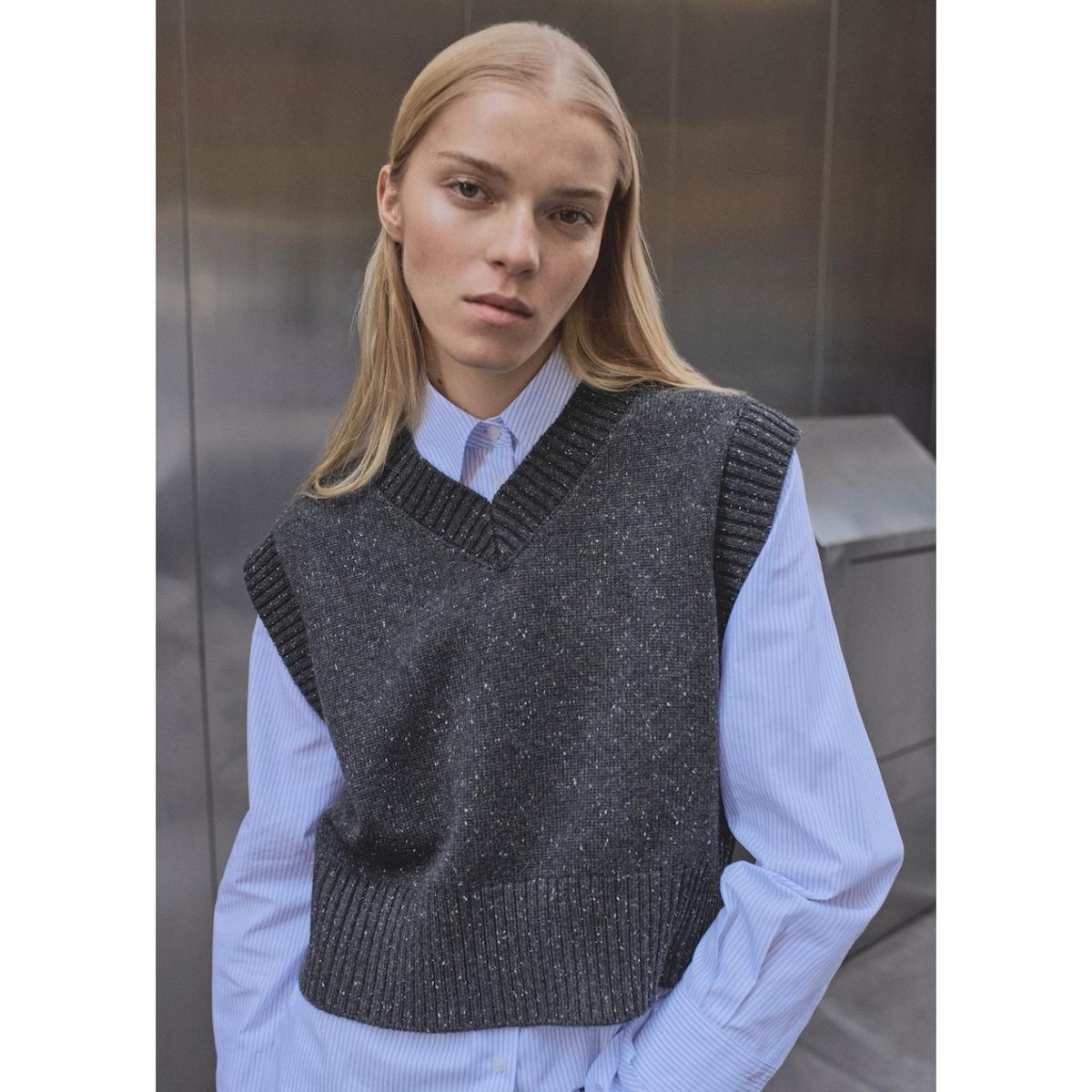 MANGO - Chaleco Casual Mujer Mango