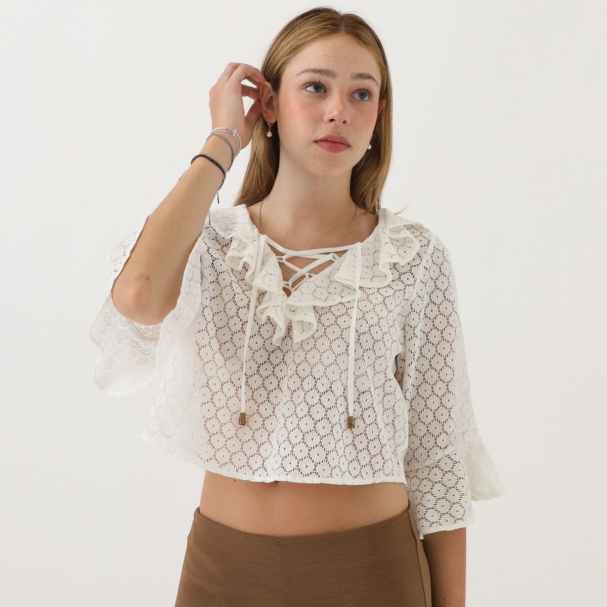 SYBILLA - Top Manga Larga Algodón Mujer Sybilla