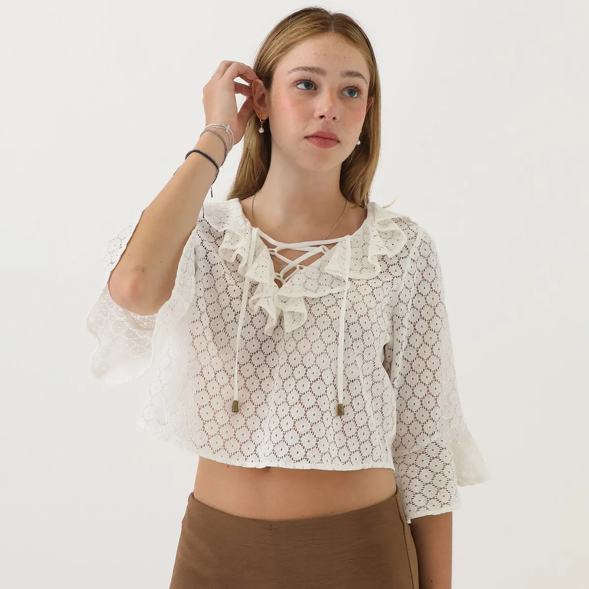 SYBILLA - Top Manga Larga Algodón Mujer Sybilla