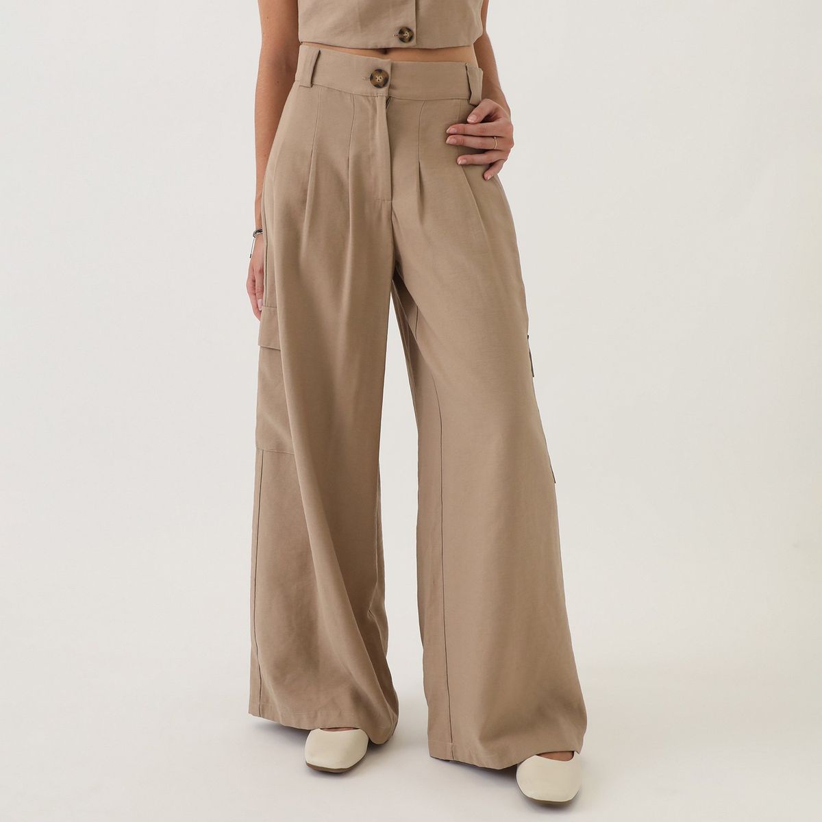 SYBILLA - Pantalón Palazzo Algodón Mujer Sybilla