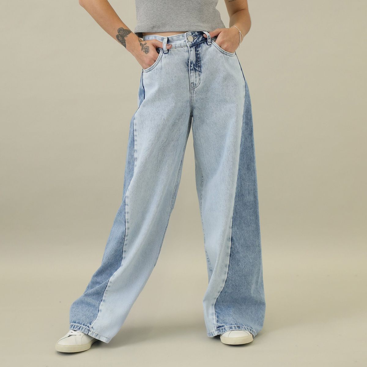 DENIMLAB - Jean Wide 100% Algodón Mujer Denimlab