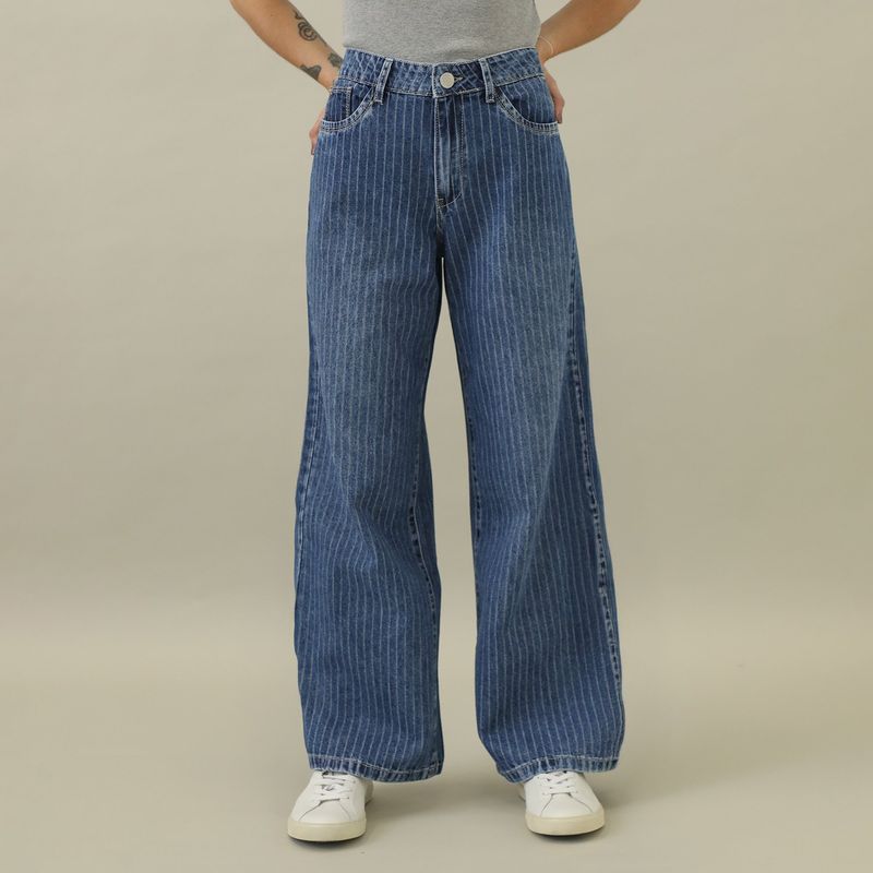 DENIMLAB - Jean Wide 100% Algodón Mujer Denimlab