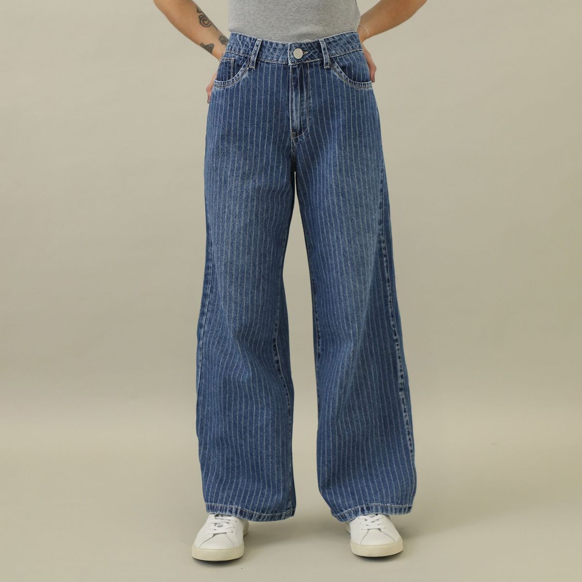 DENIMLAB - Jean Wide 100% Algodón Mujer Denimlab