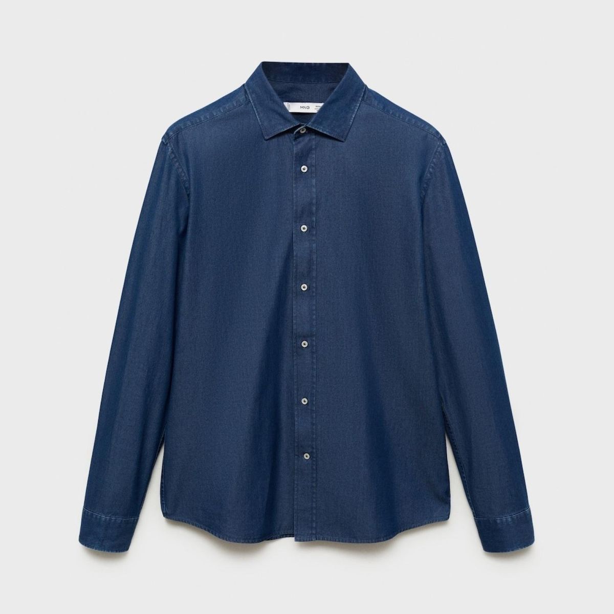 MANGO - Camisa Slim Fit Algodón Chambray Mango