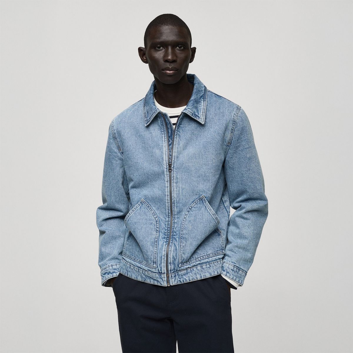 MANGO - Casaca Jean Hombre Mango