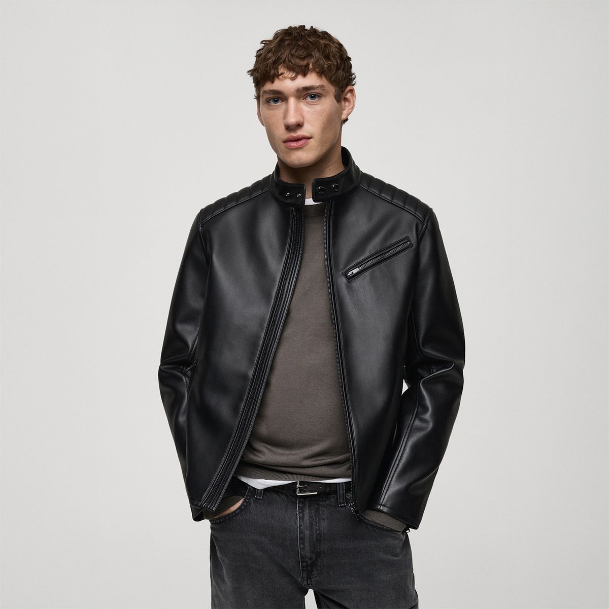 MANGO - Casaca Biker Hombre Mango 