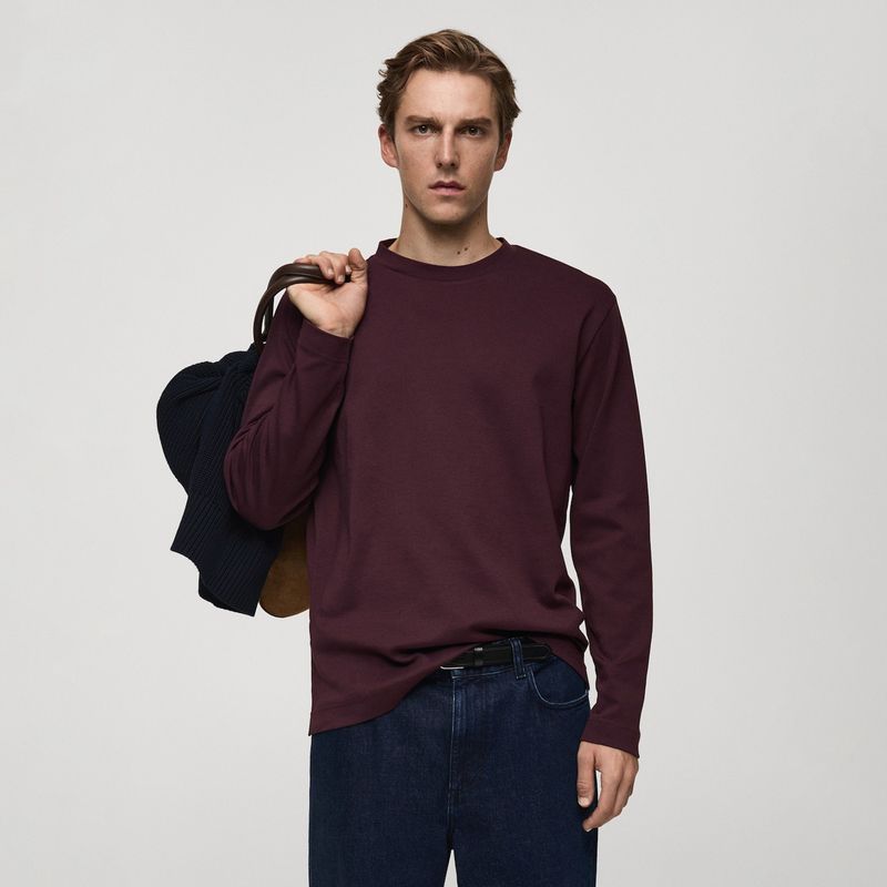 MANGO - Polo Manga Larga Hombre Mango