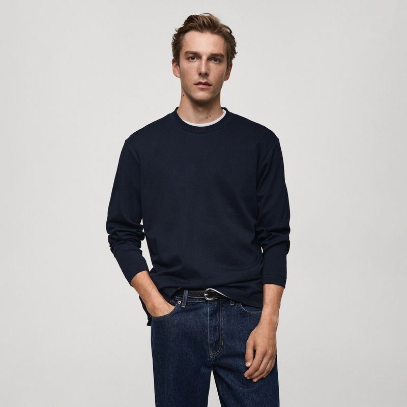 MANGO - Polo Manga Larga Hombre Mango