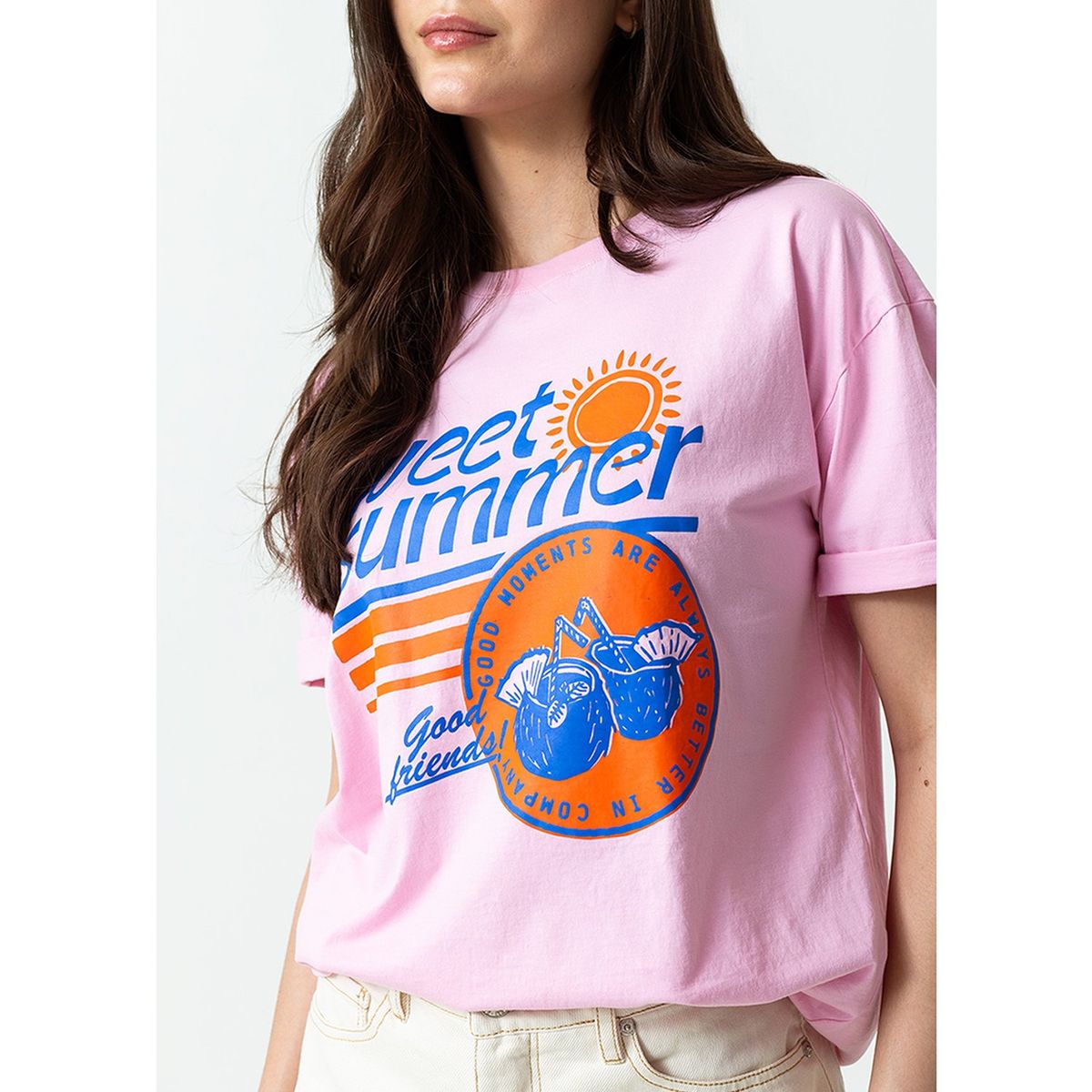 NAF NAF - Polo Manga Corta 100% Algodón Mujer Naf Naf