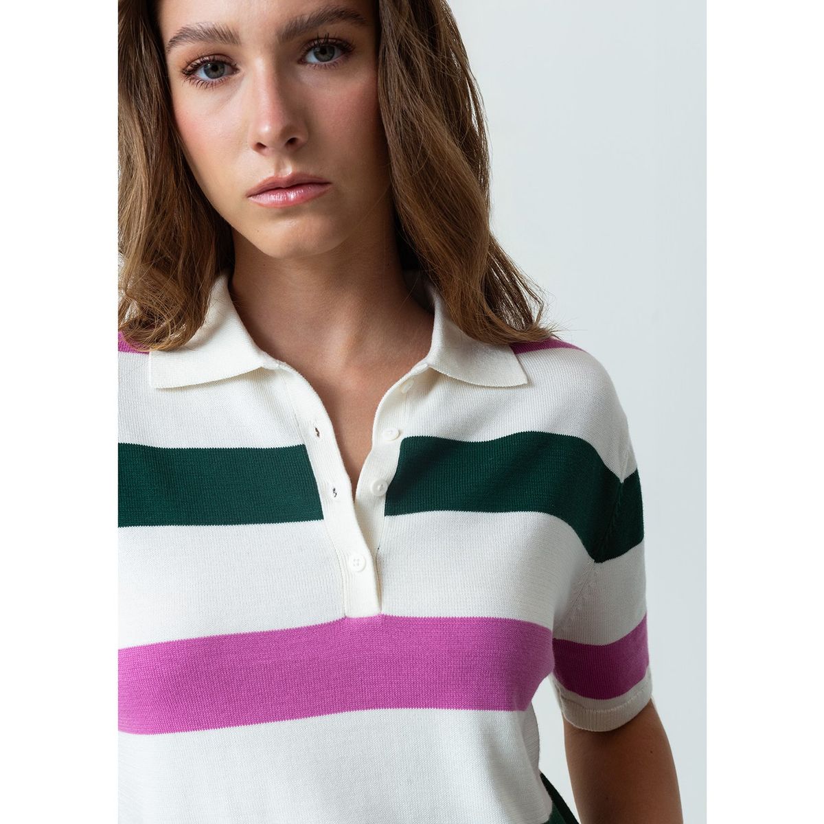 NAF NAF - Polo Manga Corta 100% Algodón Mujer Naf Naf