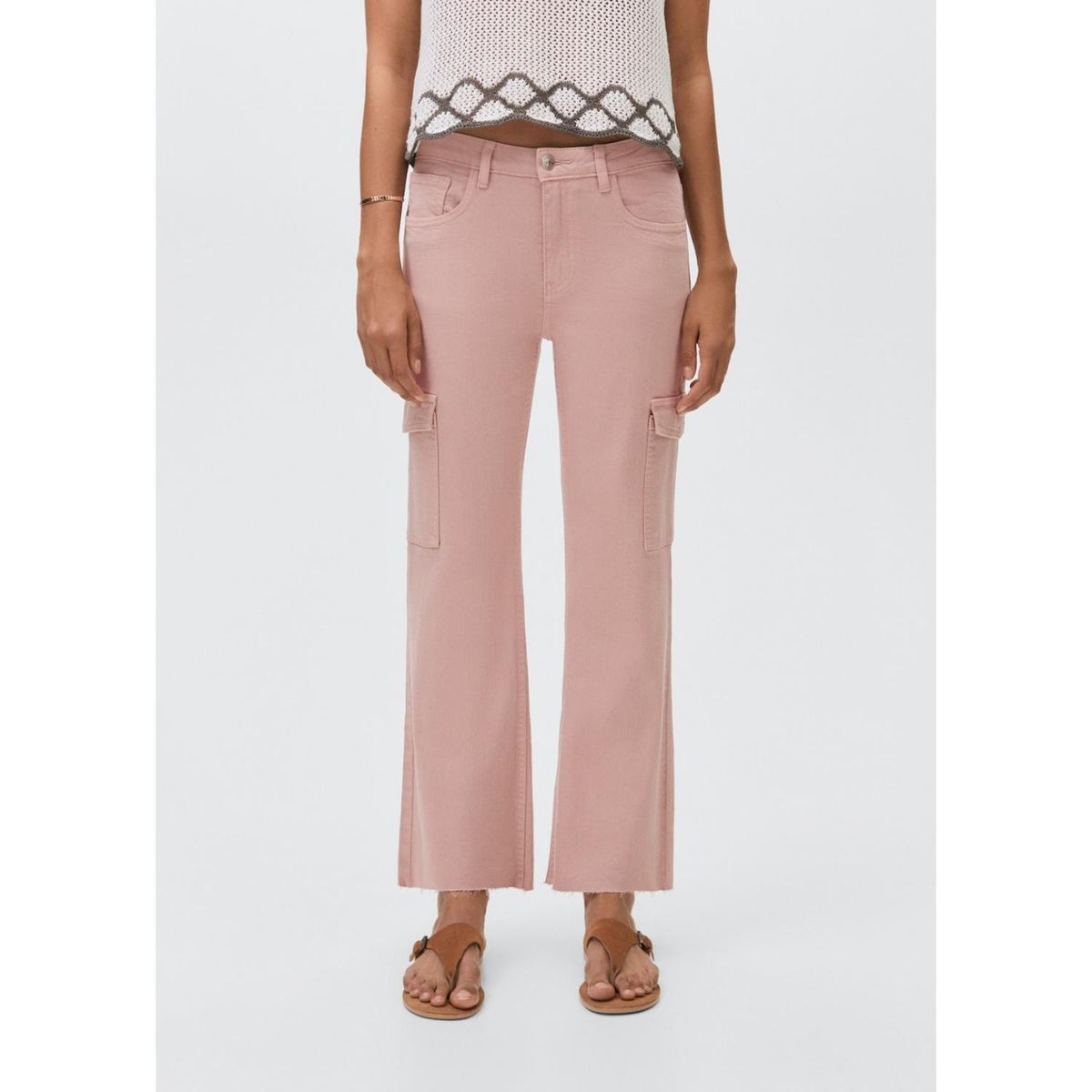 MANGO TEEN - Jean Flare Tiro Alto Mujer Mango Teen