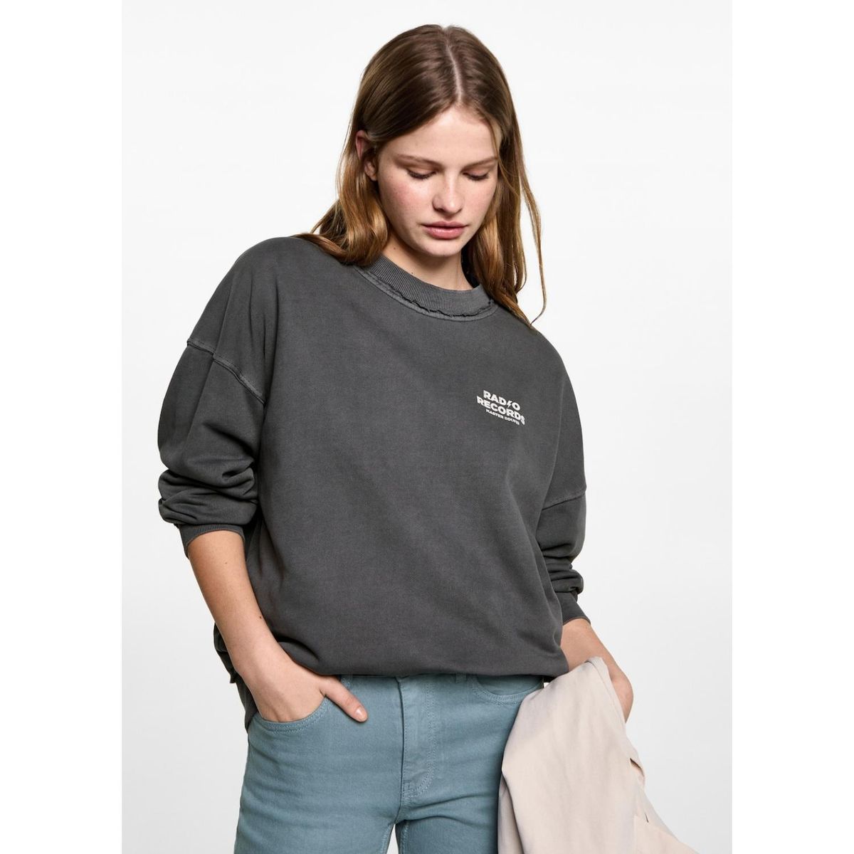 MANGO TEEN - Polera 100% Algodón Mujer Mango Teen