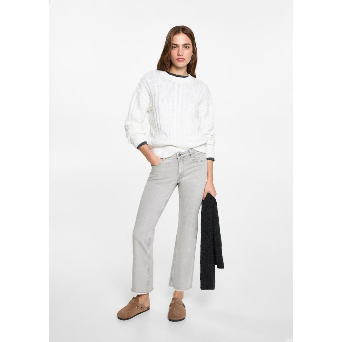 MANGO TEEN - Jean Flare Tiro Alto Mujer Mango Teen