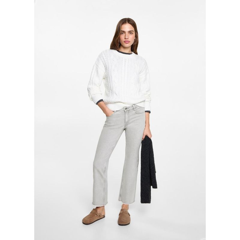 MANGO TEEN - Jean Flare Tiro Alto Mujer Mango Teen