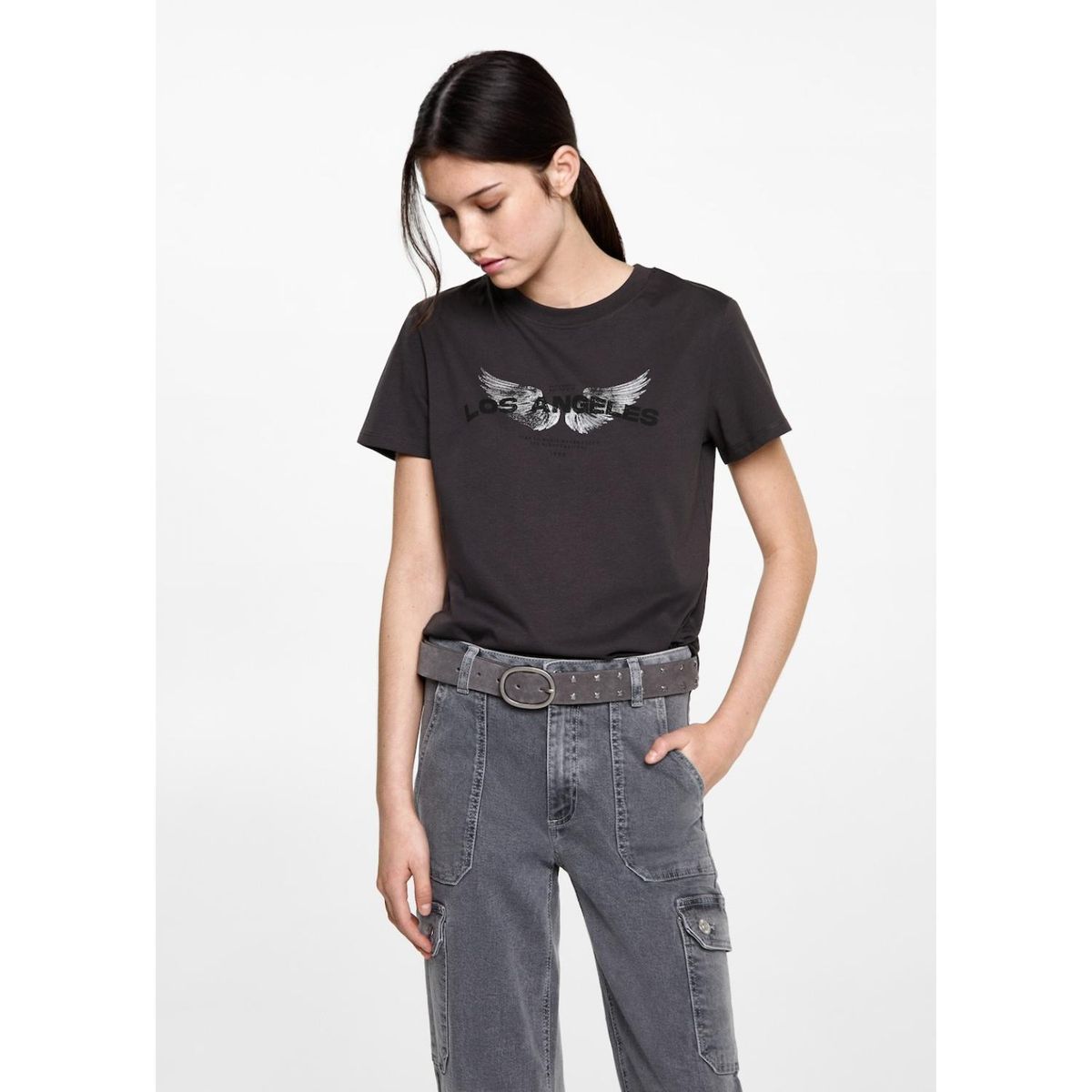 MANGO TEEN - Polo Manga Corta 100% Algodón Mujer Mango Teen