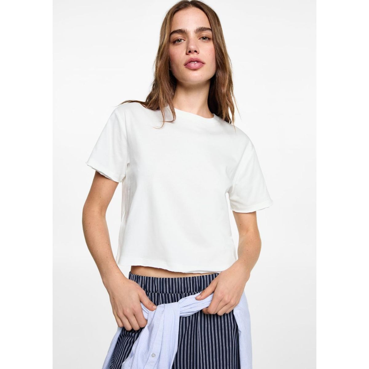 MANGO TEEN - Polo Manga Corta 100% Algodón Mujer Mango Teen