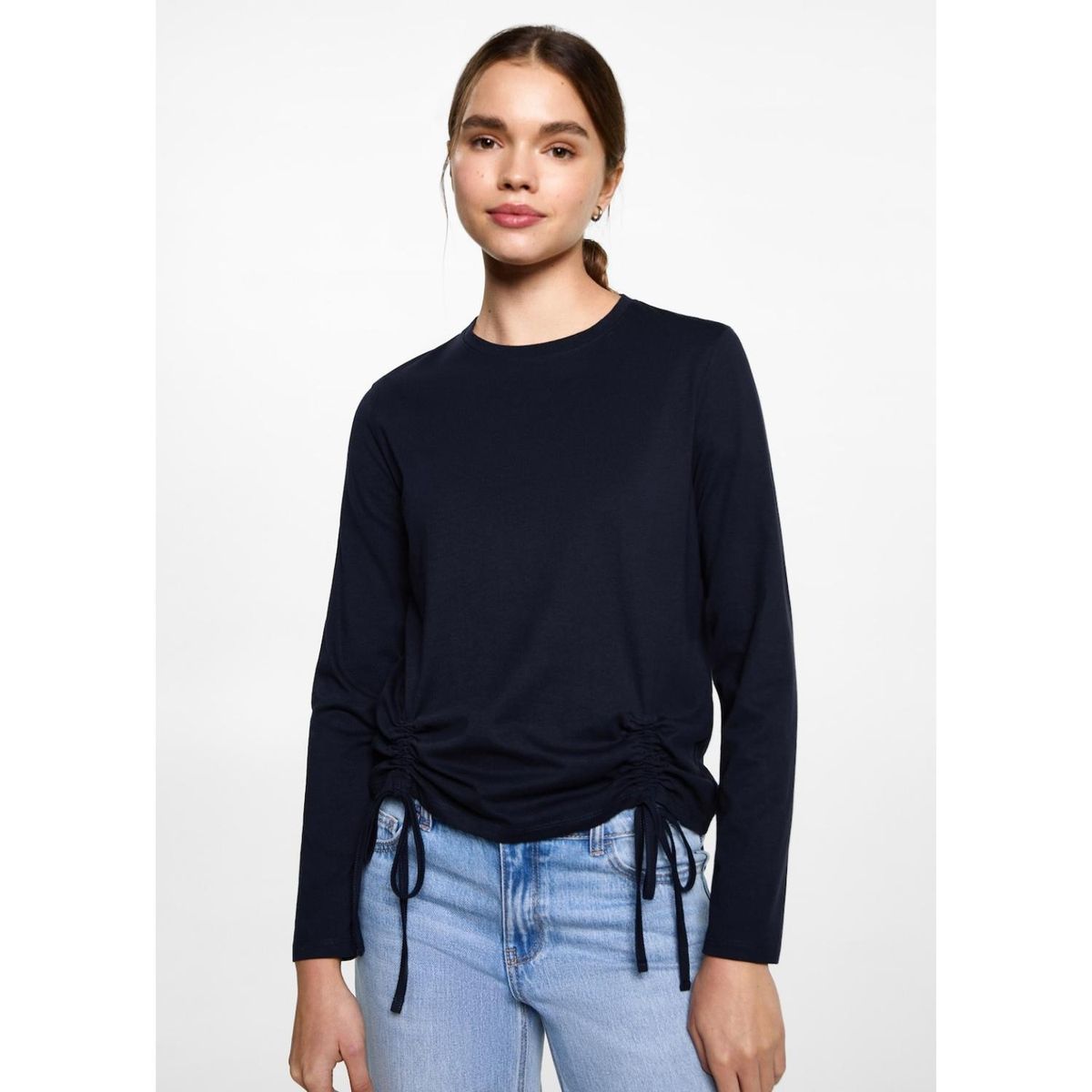 MANGO TEEN - Polo Manga Larga 100% Algodón Mujer Mango Teen