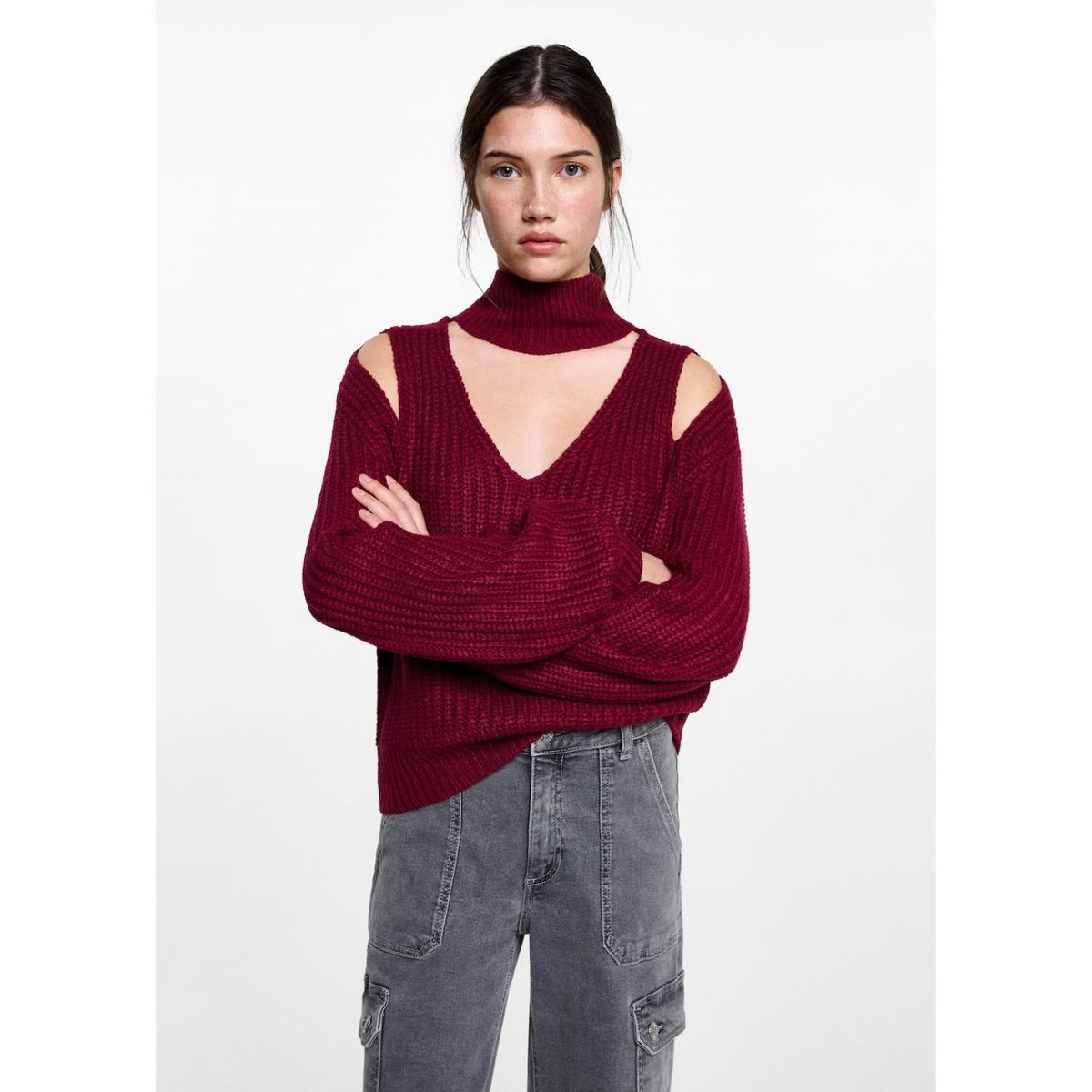 MANGO TEEN - Chompa Oversize Casual Mujer Mango Teen