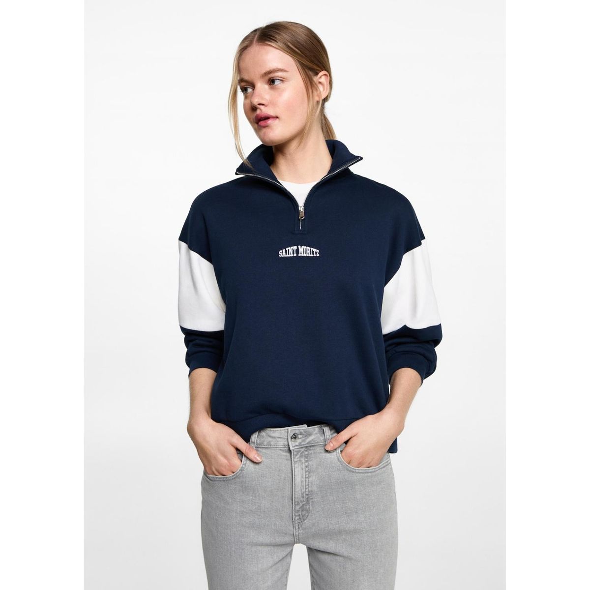 MANGO TEEN - Jean Straight Tiro Alto Mujer Mango Teen