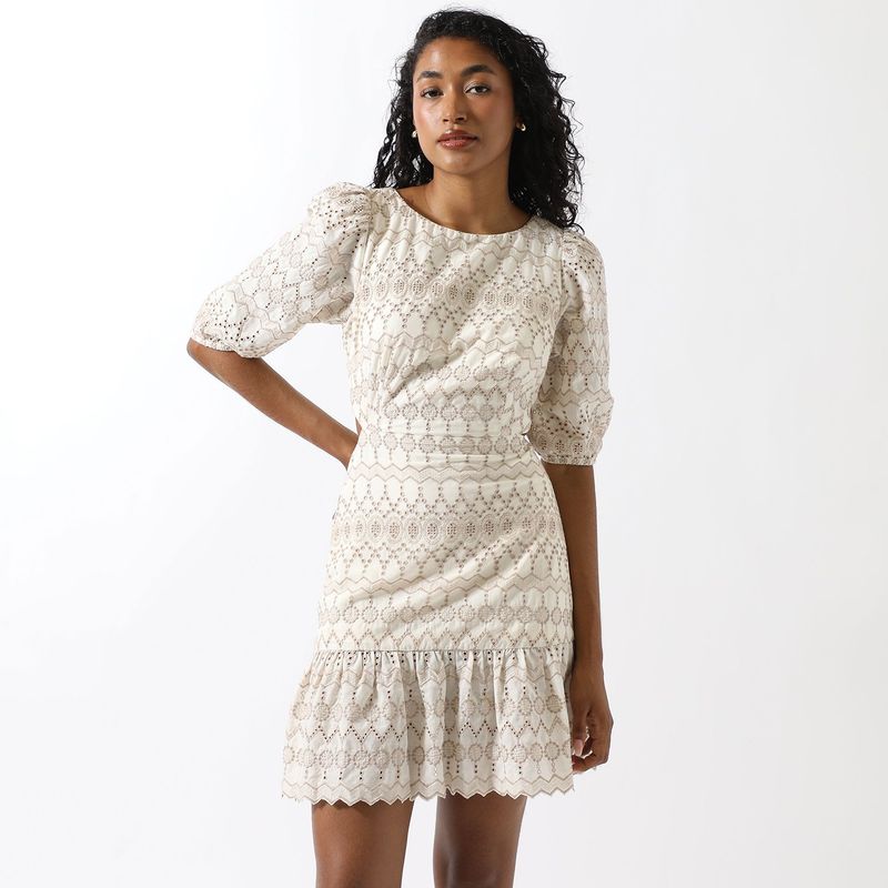 BASEMENT - Vestido Corto 100% Algodón Mujer Basement