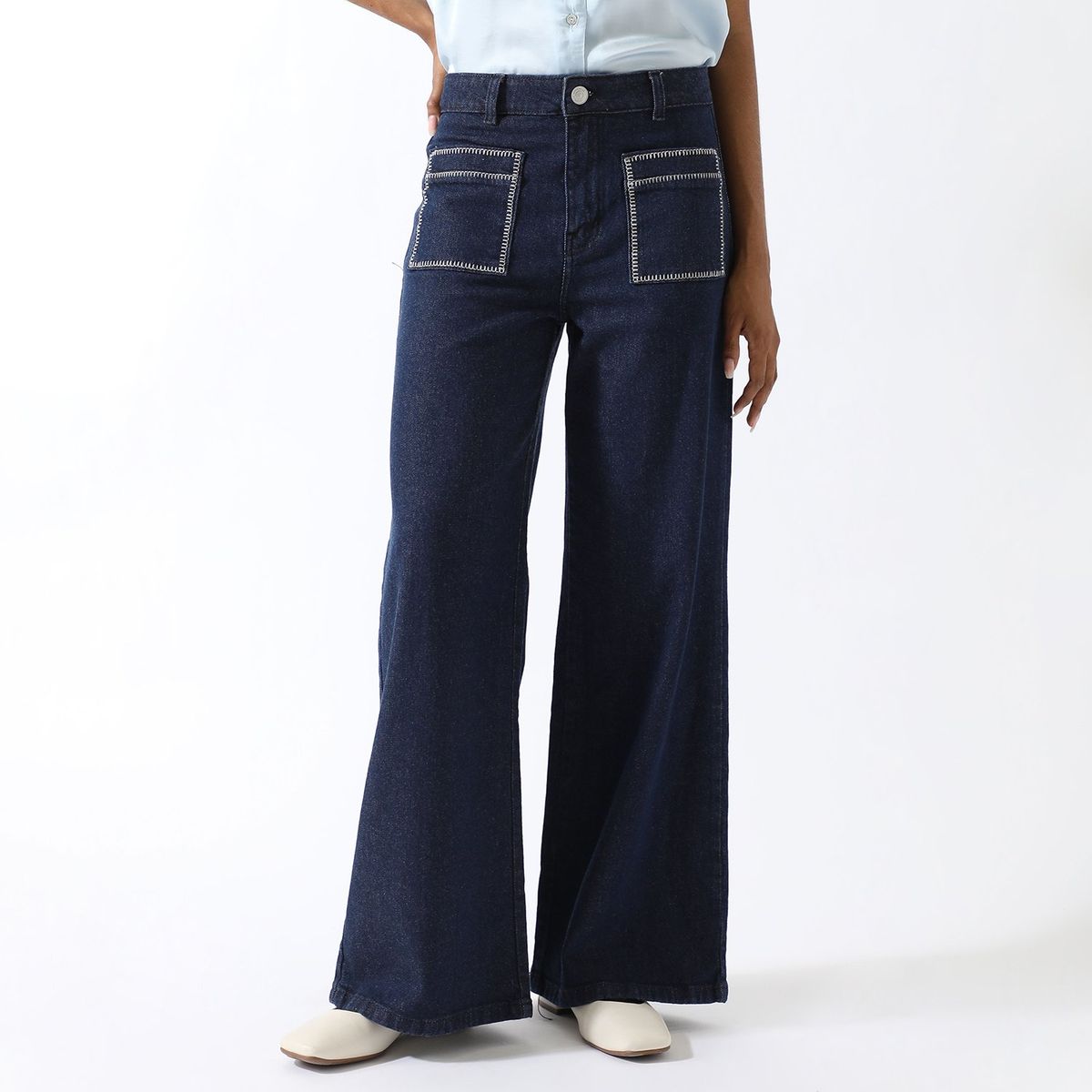 BASEMENT - Jean Straight 100% Algodón Mujer Basement