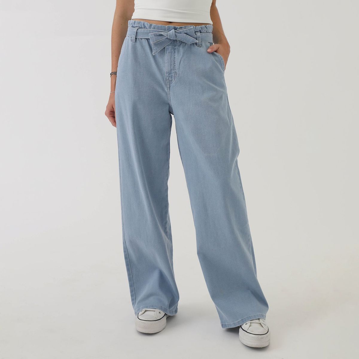 AMERICAN ABBEY - Pantalón Palazzo 100% Algodón Mujer American Abbey