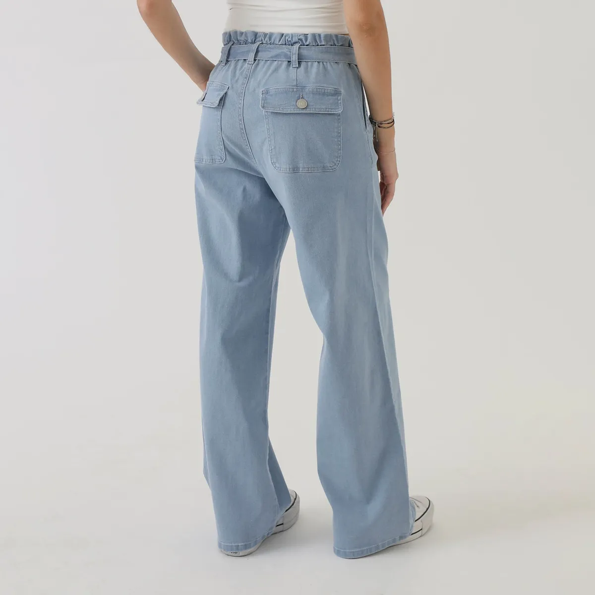 AMERICAN ABBEY - Pantalón Palazzo 100% Algodón Mujer American Abbey