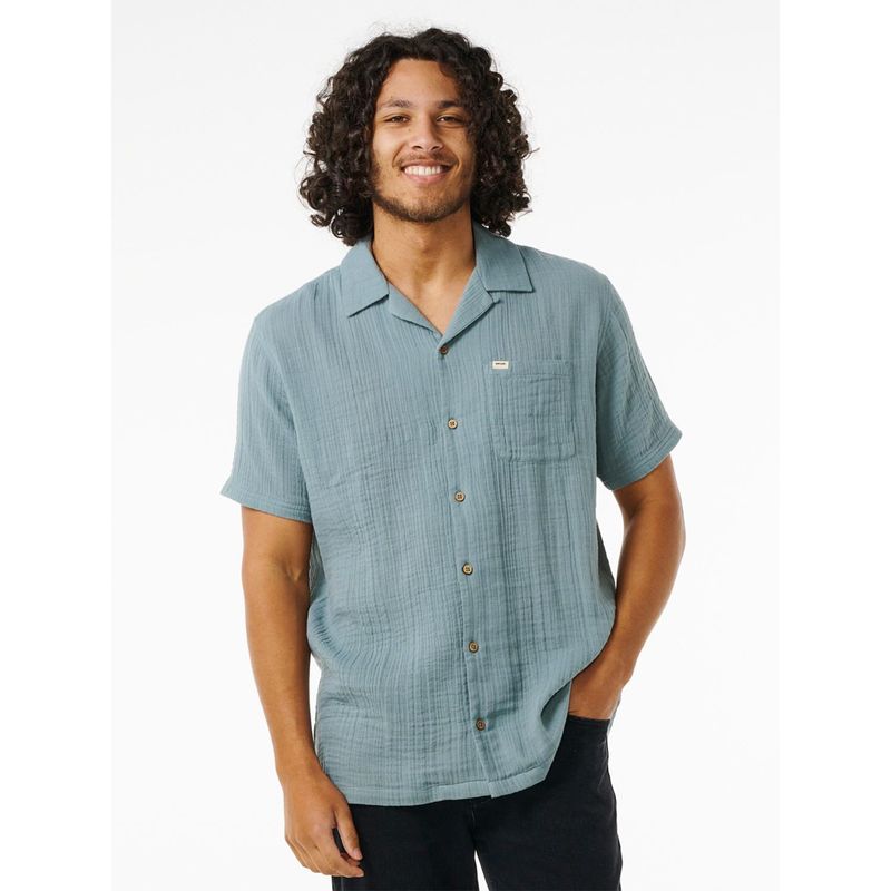 RIP CURL - Camisa Manga Corta 100% Algodón Hombre Rip Curl