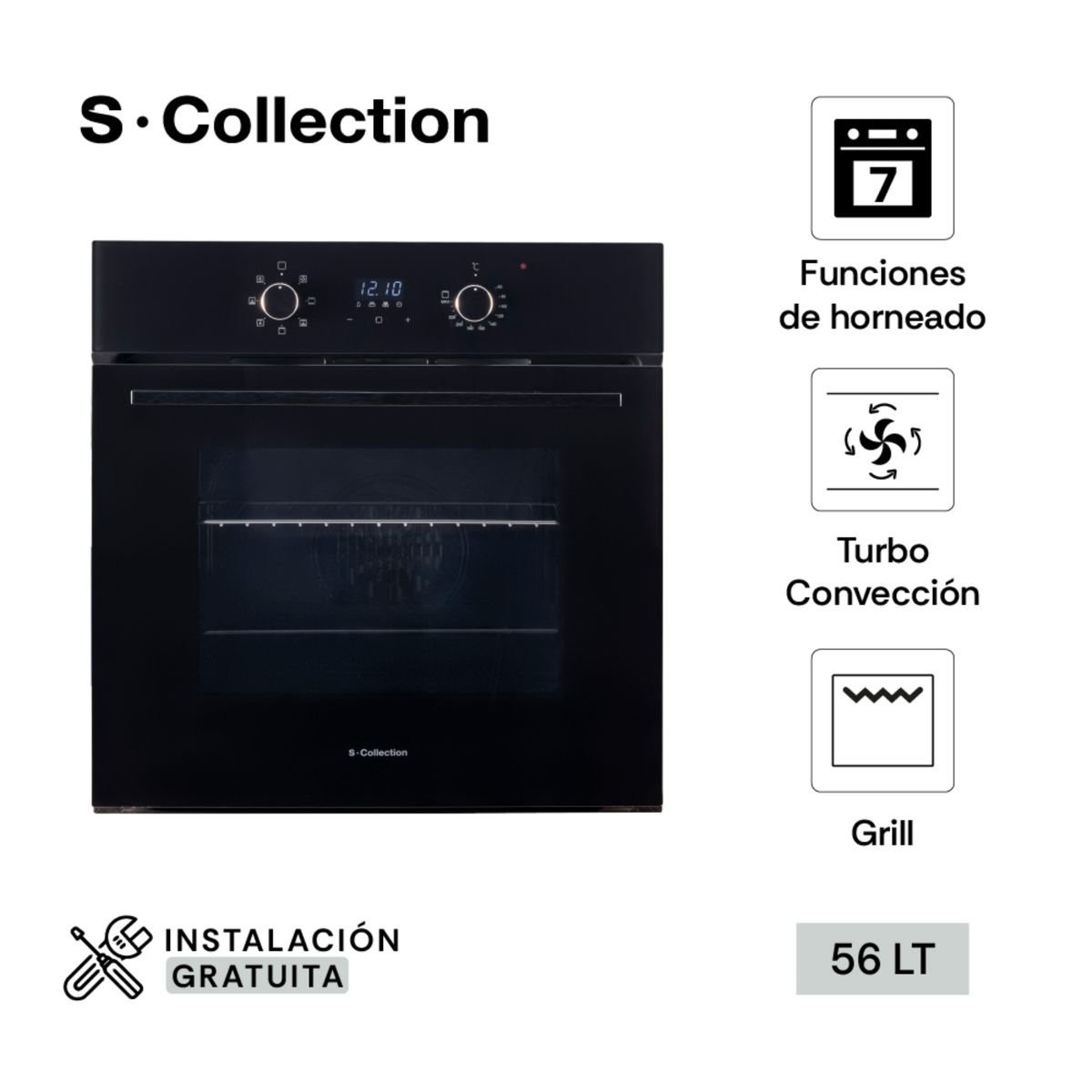 SCOLLECTION - Horno Empotrable Eléctrico 56l