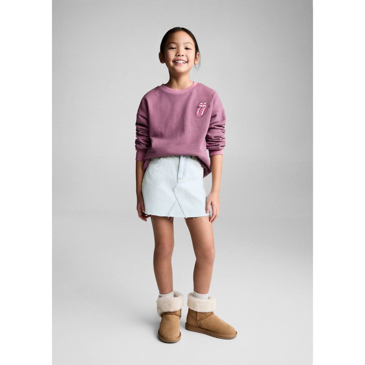 MANGO KIDS - Polera Niña Algodón Mango Kids